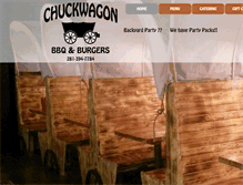 Tablet Screenshot of chuckwagonbbqburgers.com